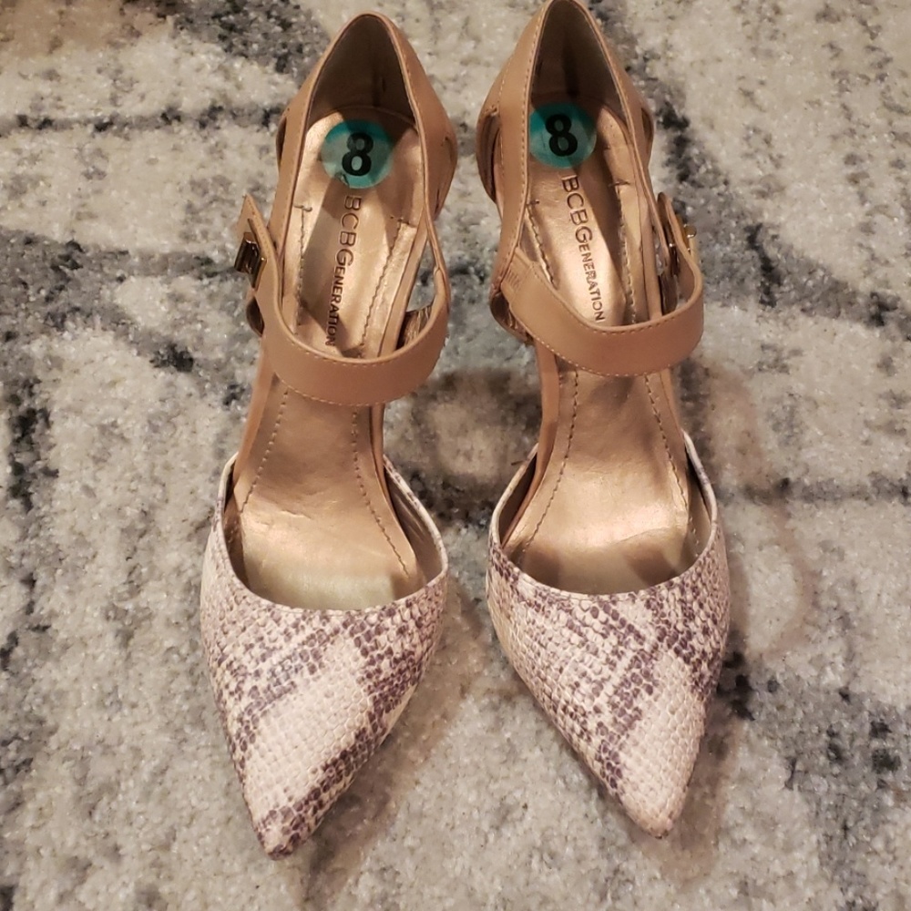 BCBG Generation Snakeskin pumps